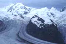 Alps and glacier