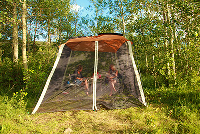 Oregon, camp reading tent