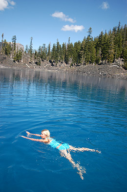Crater Lake swimmer