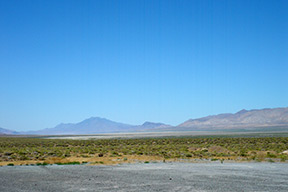 Scrub desert with mountains