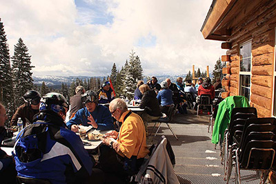 Brundage mountainside lunch