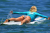 Heading to the surf