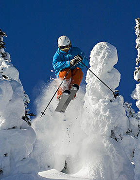 Sun Peaks skiing powder