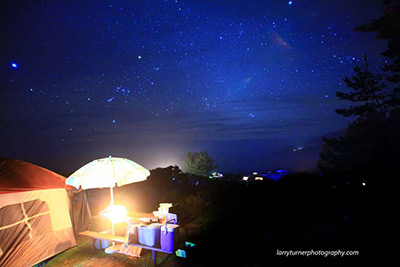 CA starry camp night