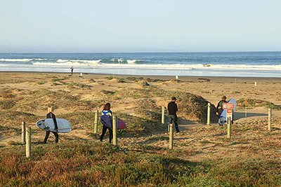 CA Morro Strand surfers
