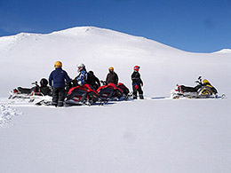 Iceland snowmobiling