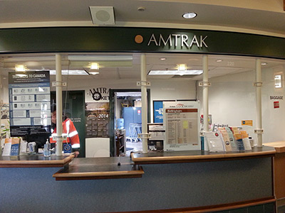 Amtrak ticket counter