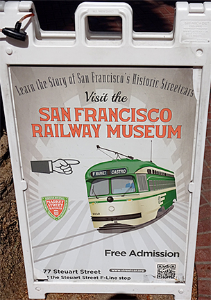 San Francisco Railway Museum sign