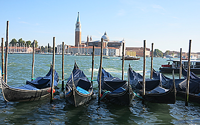 Venice Gondolas waiting to go 