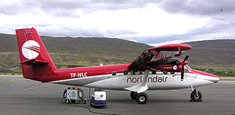 Volcano sightseeing plane