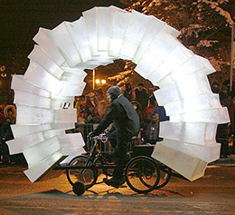 Quebec Winter Carnival parade bicycle