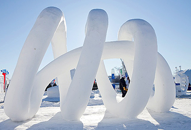 Quebec Winter Carnival snow sculpture