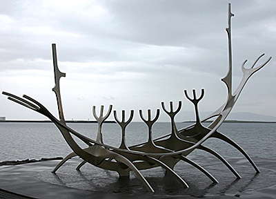 Iceland, Sun Voyager sculpture