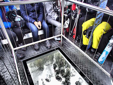 Whistler glass-bottom gondola