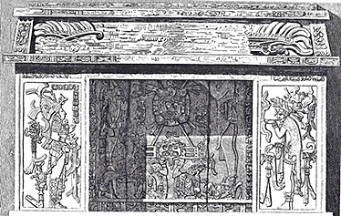 Palenque temple cross interior