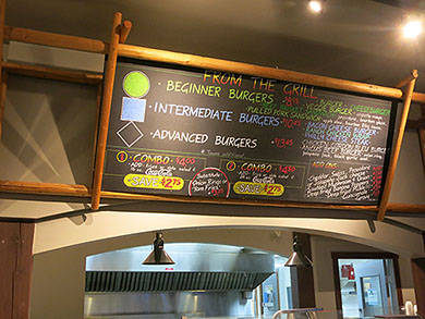 Kicking Horse menu