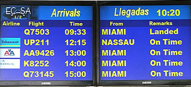 Cuban arrivals sign