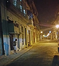 Havana street at night