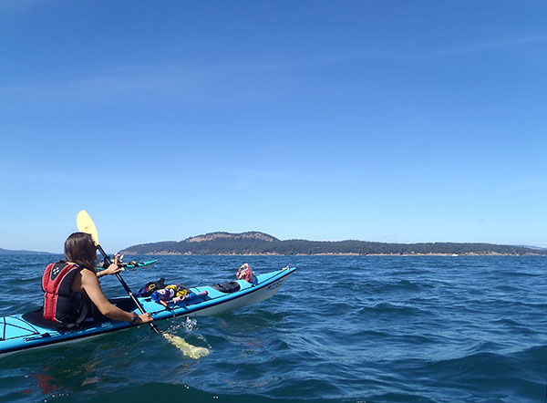 San Juan Islands kayaking return paddle