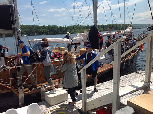 Braddeck, Cape Breton, boarding the schooner