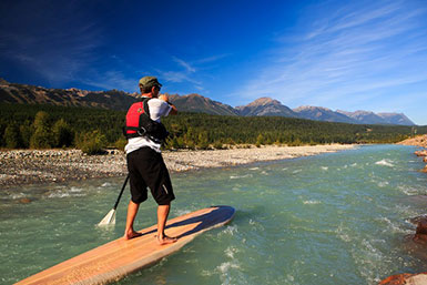 Golden, BC paddleboarding