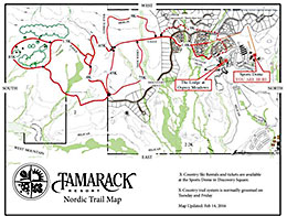Tamarack nordic trail map