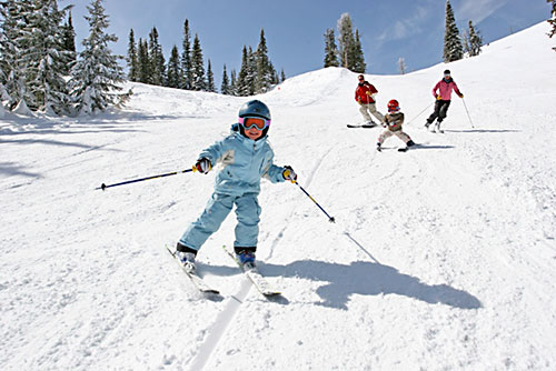 Tamarack family skiing