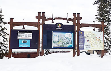 Tamarack ski signs