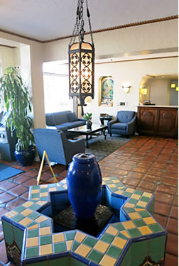Holiday Inn Express Santa Barbara tiled fountain