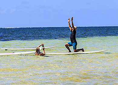 Stand up paddleboard yoga, Florida Keys