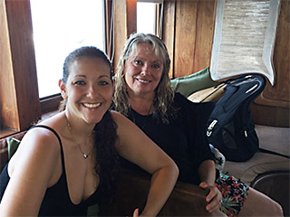 Author with Andrea Marshall in Komdo National Park in Indonesia