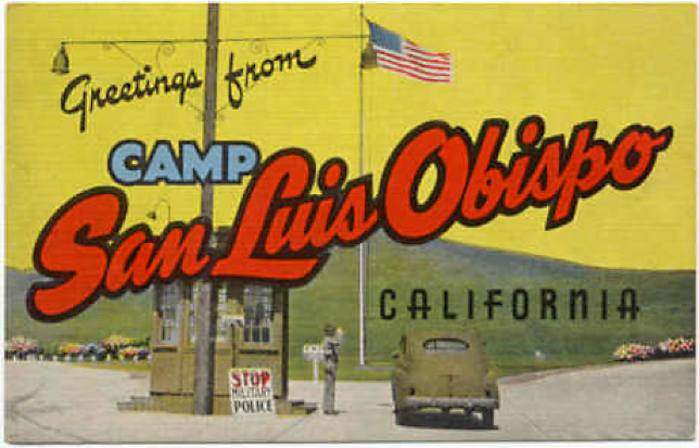 Camp San Luis Obispo postcard