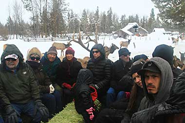 McCall, Idaho  elk sleigh riders