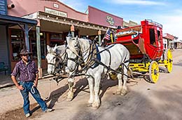 Tombstone stagecoach on Main St.