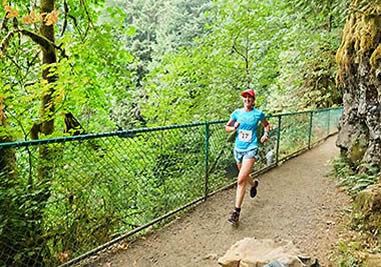 Salem River 2 Ridge Race runner in Silver Falls State Park