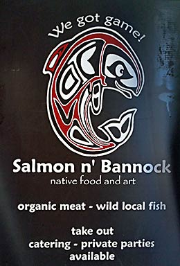 Salmon n’ Bannock restaurant in Vancouver