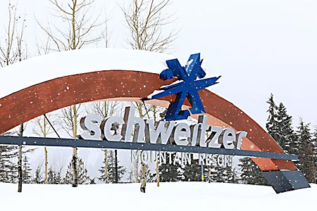 Schweitzer Resort sign