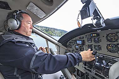 Kenmore Air pilot flying