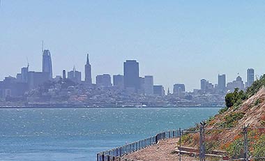 San Francisco skyline from Alcatraz