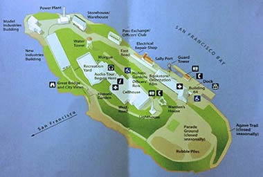 Alcatraz Island map