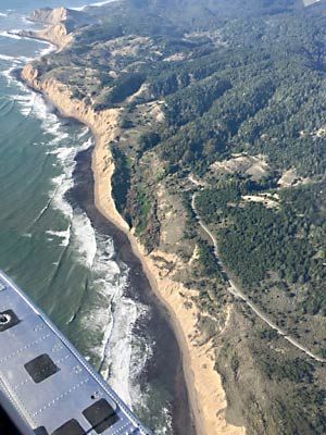 Seeing coastline from a seaplane