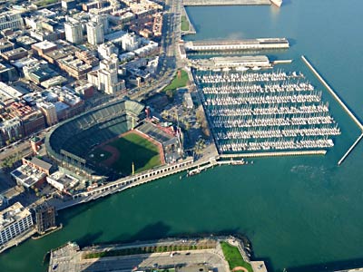 Giant's AT&T Park from the air