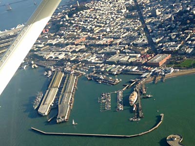 Seaplane over Maritime National Historical Park