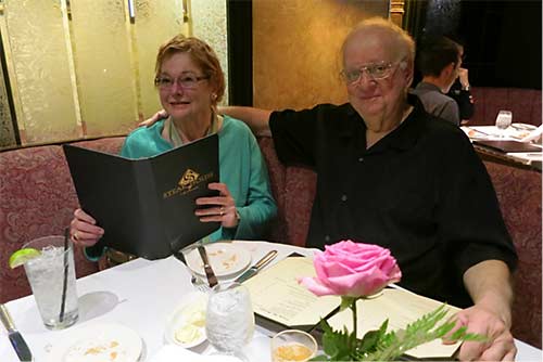 Authors at Harrah's Steak House in Reno