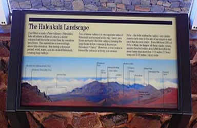 Haleakala landscape marker sign
