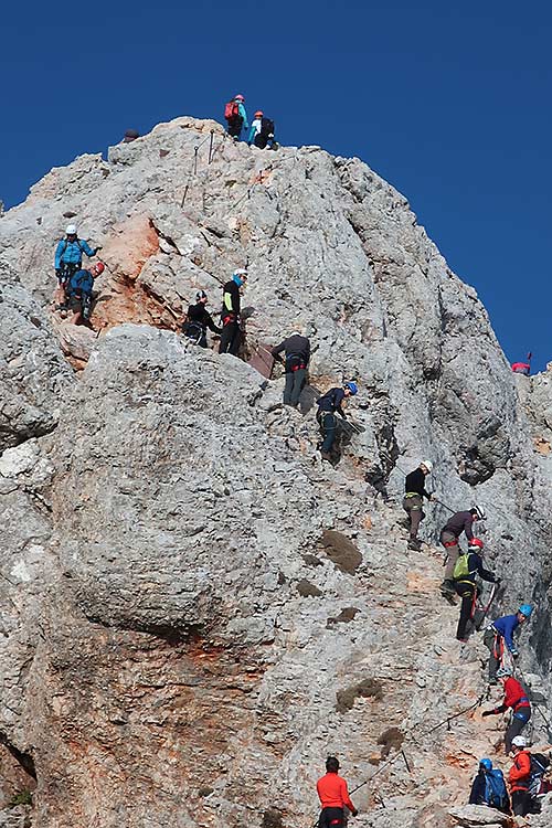Slovenia Mount Triglav climber lineup