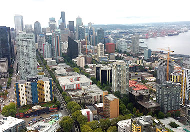 Space Needle view of Seattle