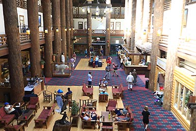 Glacier National Park inside Glacier Lodge