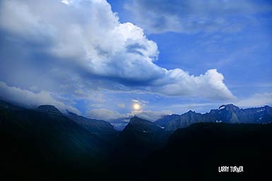 Glacier National Park full moon