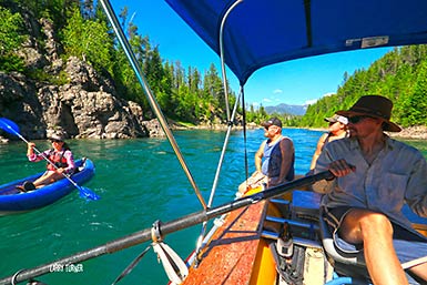 Glacier National Park rafting the Flathead